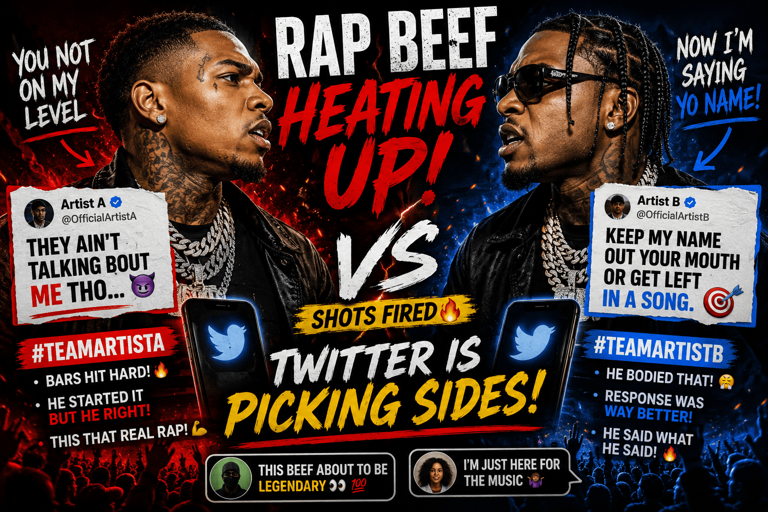 Rap beef between two artists trending online as fans react on Twitter and debate diss tracks and lyrical shots