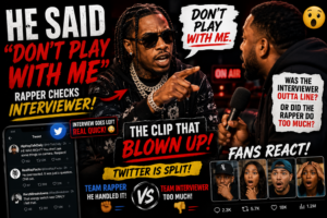 Rapper confronts interviewer during tense interview as viral clip sparks social media reactions and debate