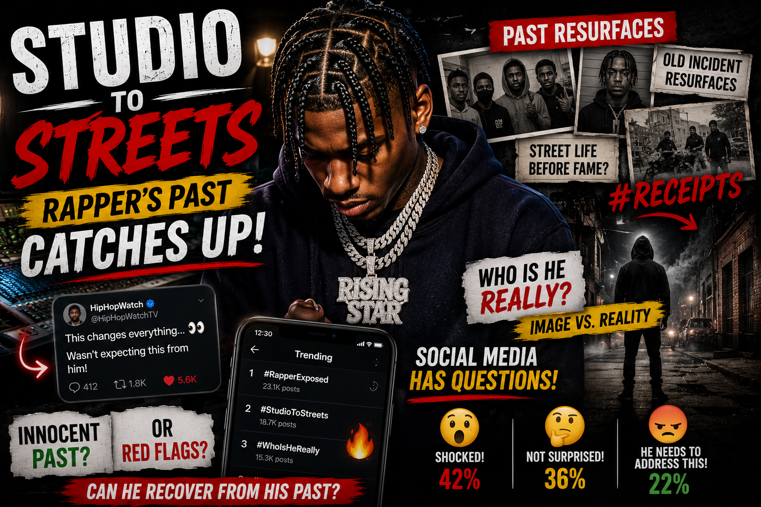 Rapper’s past resurfaces online as social media debates authenticity and impact on his current music career